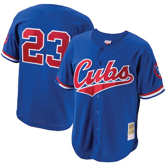 mens mitchell and ness ryne sandberg royal chicago cubs coo